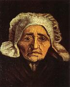 Vincent Van Gogh Head of an old peasant Woman with White Cap (nn04) china oil painting reproduction